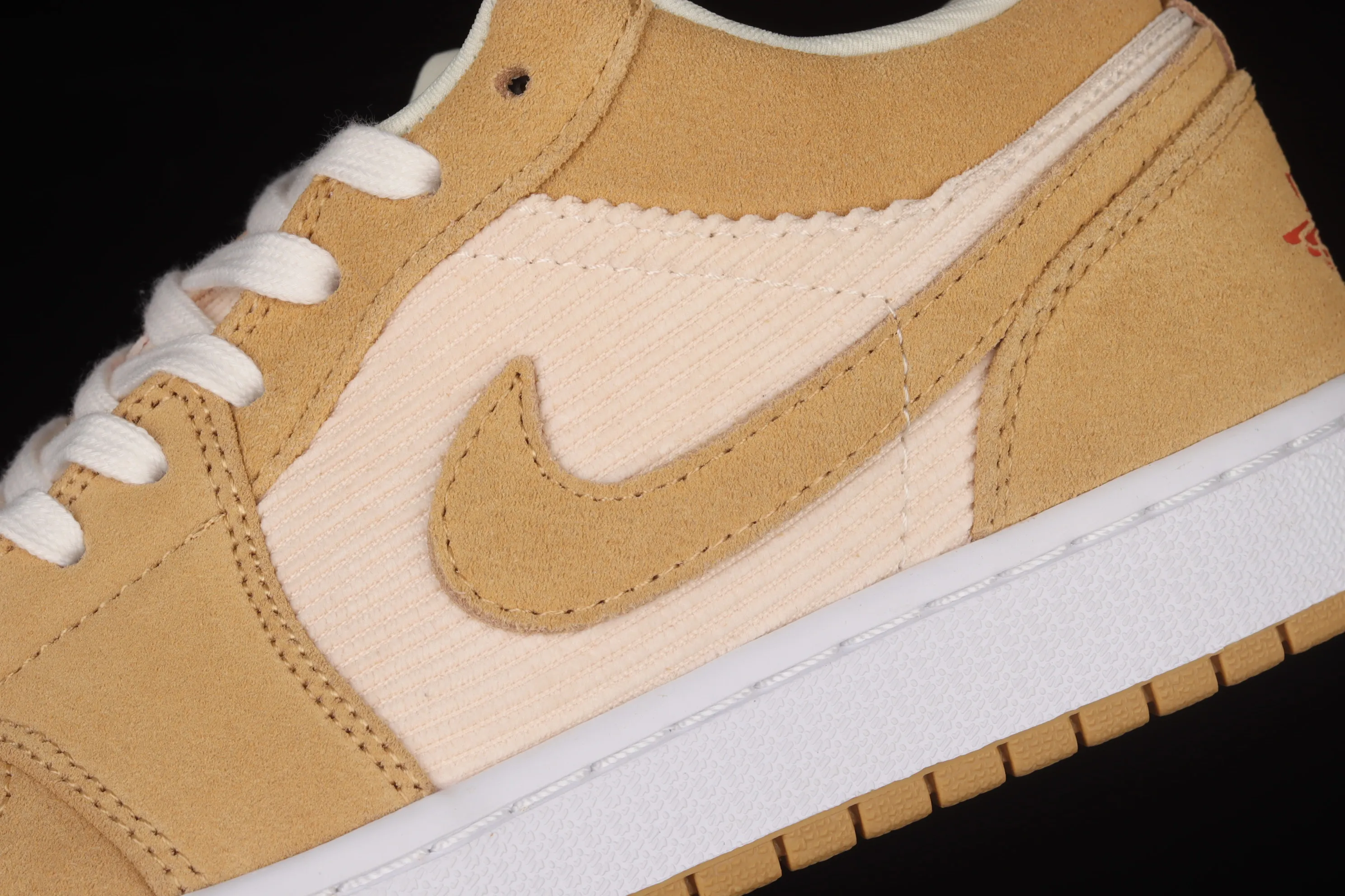 All categories Air Jordan Jordan series basketball shoes Air Jordan 1 Low Air Jordan 1 Low AJ1 Joe 1 rice white and yellow corduroy low-top retro culture basketball shoes DH7820-700